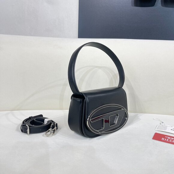 Diesel Black Simple Brand Logo Shoulder Bag - Picture 3 of 9